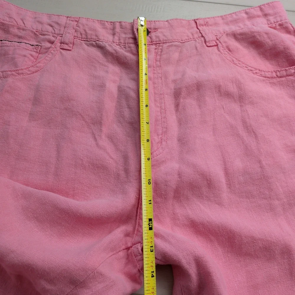 NEW The Territory Ahead 100% Linen Straight Leg Pants Mens 40x34 Pink T3020